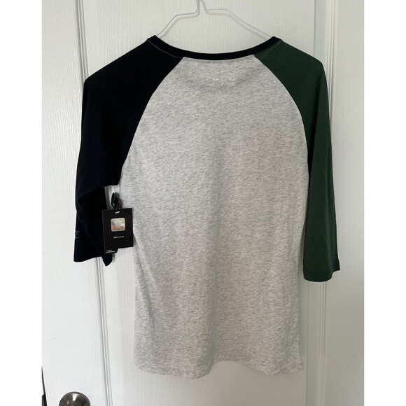 NEW YORK JETS AUTHENTIC NFL APPAREL WOMEN'S T-SHIRT Baseball Tee SIZE MEDIUM - Picture 4 of 4